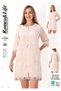 Women's Bamboo Cotton Velvet Zippered Winter Dress / Cream 3491