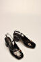 Black Patent Buckled Women's Heeled Shoes - 2