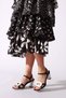 Black and White Patent Leather Women's Heels