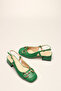 GREEN SKIN BUCKLE WOMEN HEELS - 3