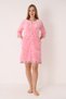 Women's Bamboo Cotton Velvet Zippered Winter Dress / Pink 3491 - 5