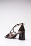 Platinum Wrinkled Patent Leather Women's Heels - 4