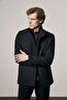 Black Stand Collar Fully Lined Classic Slim Fit Flexible Cashmere Coat 1008255150 - 5