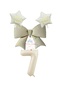 Cream Color Star Bow Number Foil Balloon Set Age 6