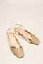 Golden Crinkle Stone Mesh Women's Heels - 2