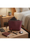 Genuine Leather Handmade Burgundy Clutch Bag |   Soft Leather Casual Women's Bag with Wrist Strap - 6