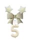 Cream Color Star Bow Number Foil Balloon Set Age 4