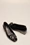 BLACK RUGAN STONE WOMEN'S HEELS - 3