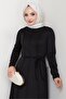 Akten Drawstring Scuba Dress 1619 - Black - 2