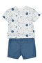Tencl Shorts 2-Piece Set (Outside the World) Navy Blue - 2