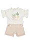 Woven Shorts 2-Piece Set (Classy Girl) Beige