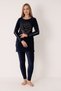 Women's Cotton Velvet Winter Set / Navy Blue 2230 - 5