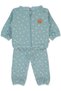 Quilted Hooded Cardigan 2-Piece Set (Teddy) Petrol Green