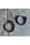 Snake Design Red Stone Hoop Threadable 316L Stainless & Tarnish-Free Steel Earrings Pair - 2