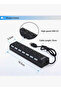 موزع USB بـ 7 منافذ مع مفتاح تشغيل/إيقاف، أسود - 4