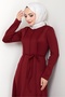 Akten Drawstring Scuba Dress 1619 - Burgundy - 2