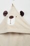 4-Piece Baby Bathrobe Set with Teddy Bear Detail and Boxed Slippers - 4
