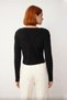 Women's Regular Fit V-Neck Long Sleeve Crop Length Ribbed Acrylic Basic Knitwear Sweater Daily Use - 4