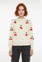 Women's Regular Fit Embroidered Crew Neck Long Sleeve Knit Sweater Ideal for Winter Season - 2