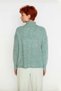 Women's Oversize Low-Cut Zipper Stand Collar Knitwear Thessaloniki Knit Basic Long Sleeve Sweater High Quality - 4