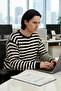 Men's Oversized Crew Neck Striped Knit Sweater Ribbed Woven Long Sleeve Basic Relaxed Fit - 3