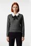 Stylish Knit Sweater with Stone and Ribbon Detail for Women, Regular Fit, Ideal for Winter Outfits - 2
