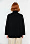 Women's Oversize Turtleneck Low Sleeve Acrylic Knitwear Sweater Long Basic Model for Winter Season - 4