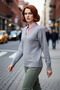 Women's Oversized Shirt Collar Detailed Knitwear Sweater Ideal Design Offering All-Day Elegance and Comfort
