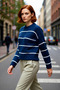 Women's Oversized Crew Neck Low Sleeve Thick Knitwear Sweater Winter Comfortable Stylish Casual for Everyday Outfits