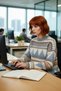 Women's Oversized Ethnic Patterned Crew Neck Low Sleeve Knitwear Sweater Is a Stylish and Comfortable Choice for Winter - 3