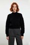 Stand Collar Regular Fit Low Armhole Button Detail Knitwear Sweater for Women Stylish Choice for Cold Days - 2