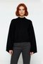 Women's Oversized Stand Collar Spanish Sleeve Acrylic Knitwear Sweater Stay Comfortable and Stylish in Cold Weather Quality - 2