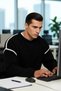 Men's Plus Size Oversize Fit Crew Neck Trim Detailed Low Sleeve Knitwear Sweater for Winter Season - 3