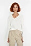 Women's Regular Fit Polo Neck Ribbed Long Sleeve Knit Sweater Basic Winter Design Offering Elegance - 2