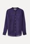Women's Purple Lyocell Blended Oversize Shirt