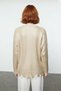 Women's Relaxed Fit Crew Neck Low Sleeve Ribbed Knitwear Sweater Autumn Winter Style Basic Silhouette - 4