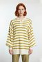 Women's Relaxed Fit Striped Polo Neck Low Sleeve Winter Knitwear Sweater Casual Chic Quality Stylish - 2