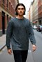 Men's Oversize Wide Fit Hair Braided Crew Neck Knitwear Sweater Ideal Choice for Winter Fashion