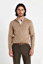Men's Regular Fit Cotton Acrylic Blend Half-Zip Knitwear Sweater Winter Elegance - 2