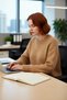 Women's Oversized Thick Knitwear Sweater Low Arm Cycling Neckline Long Length Comfortable Casual for Everyday Outfits - 3