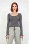 Women's Lace-Up Detailed Fitted Knitwear Sweater Perfect Piece for Winter and Fall Elegance High Quality - 2
