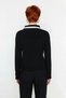 Women's Color Block Polo Neck Lace-Up Knitwear Sweater Long Sleeve Classic Offers Elegance and Comfort Quality - 4