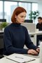 Women's Oversize Super Crop Turtleneck Long Sleeve Acrylic Knitwear Sweater Winter Casual Chic - 3