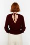 Women's Double Breasted V-Neck Super Crop Regular Fit Acrylic Knitwear Sweater a Stylish Choice for Winter Season - 4