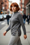 Women's Relaxed Fit Turtleneck Knit Sweater with Side Button Detail Long Sleeve Offers Winter Elegance