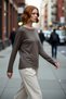 Women's Regular Fit Boat Neck Long Sleeve Knitwear Sweater Ideal Choice for Everyday Chic Quality