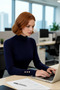 Women's Ecru Slim Turtleneck Fitted Knitwear Sweater Spring Autumn Casual Chic Quality - 3