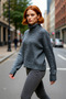 Women's Oversized Turtleneck Knit Sweater Comfortable Low Arm Hair Braided Design for Winter Days