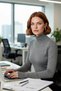 Women's Ecru Slim Turtleneck Fitted Knitwear Sweater Spring Autumn Casual Chic Quality - 3