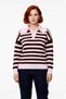 Striped Doll Collar Knitwear Sweater for Women Casual Regular Fit Winter Fashion Long Sleeve Style - 2